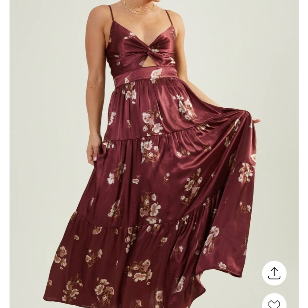 Altar'd State Burgundy Floral Maxi Dress